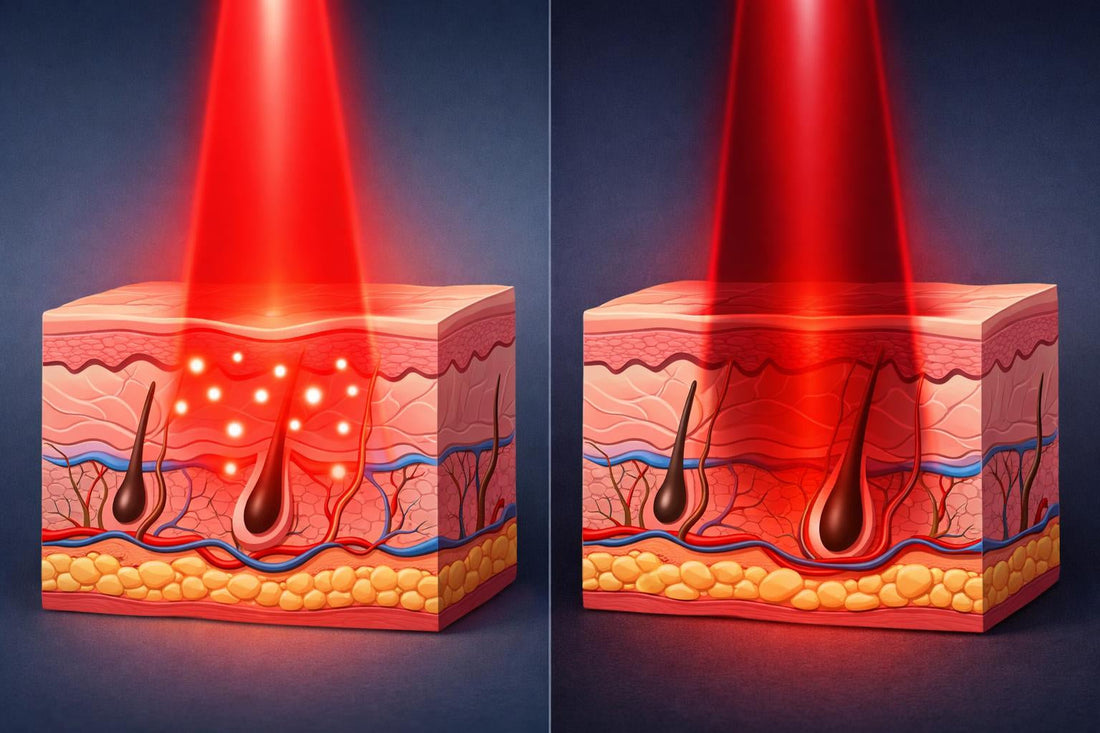 Hoe diep dringt rood licht en nabij-infrarood licht door in de huid?