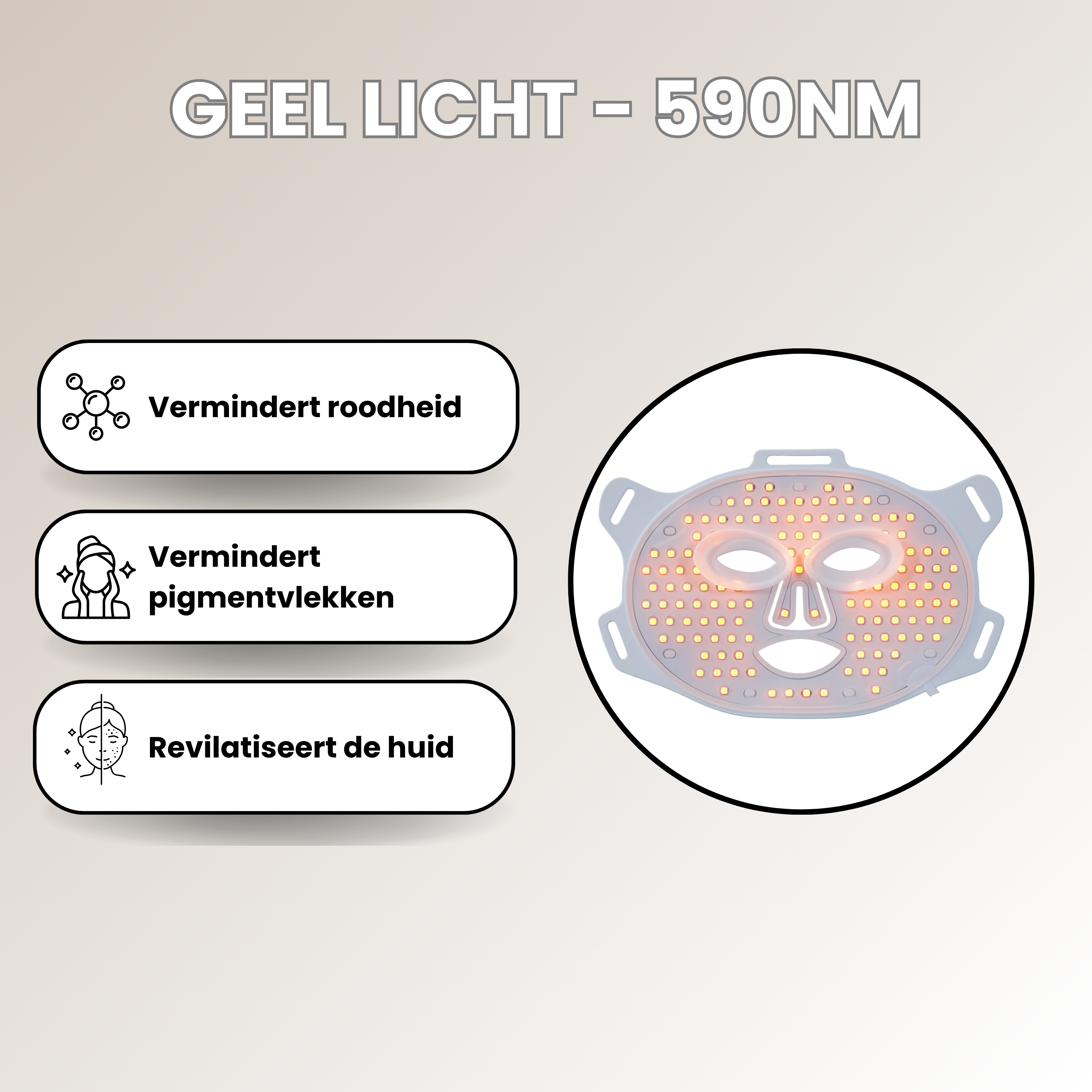 Vitalwave Rood Licht LED Gezichtsmasker